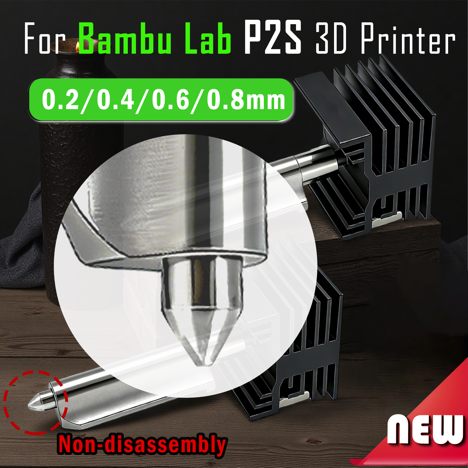 3D Printer Hotend Kit - P2S Hotend For Bambu Lab P2S
