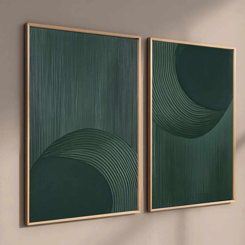3D Printing Room - Abstract 3D Geometric Texture Dark Green