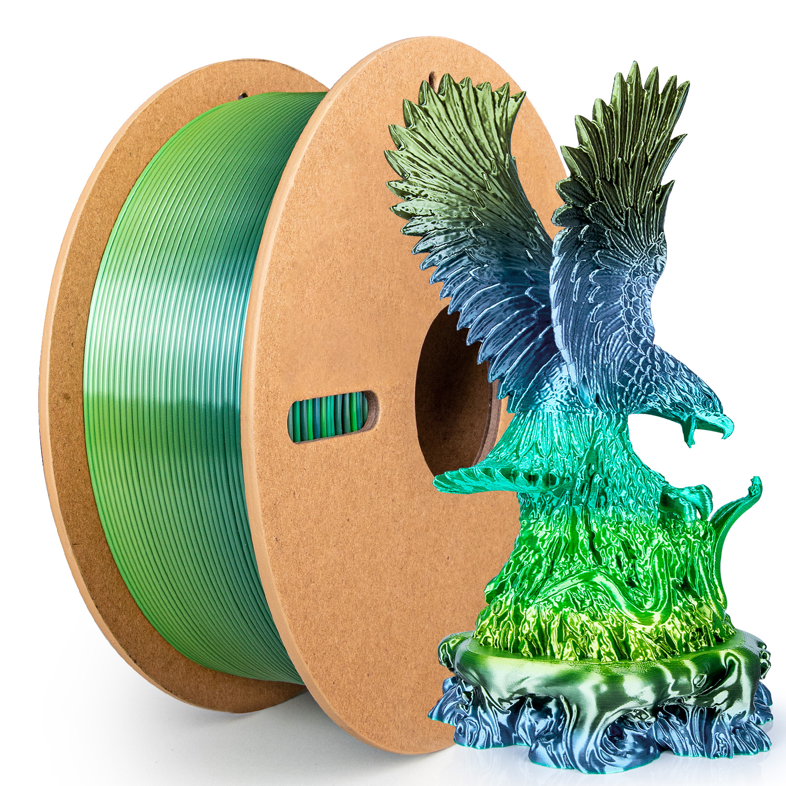 3D Printing Fdm - Silk Rainbow PLA Filament 1.75mm Forest