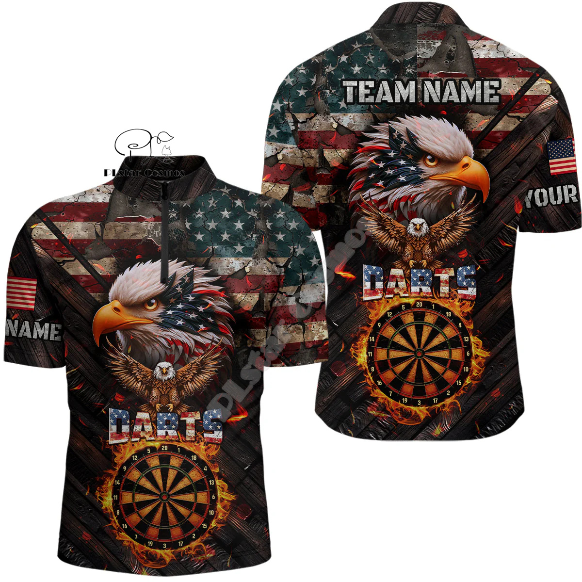3D Printing Name - Custom Name Darts Camo Vintage Flame