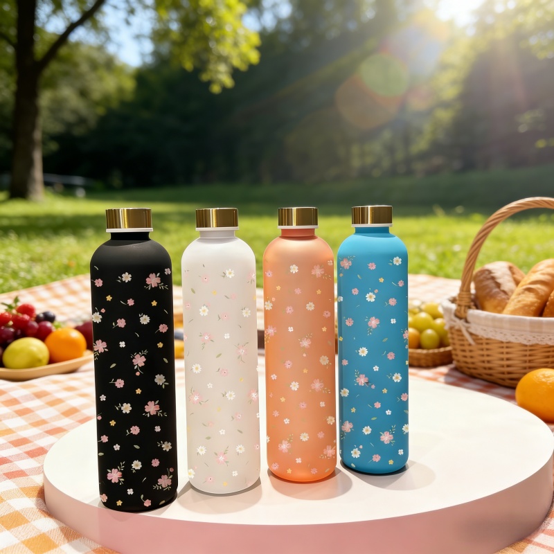 3D Printing Design - 3D Printed Floral Pattern Water Bottle