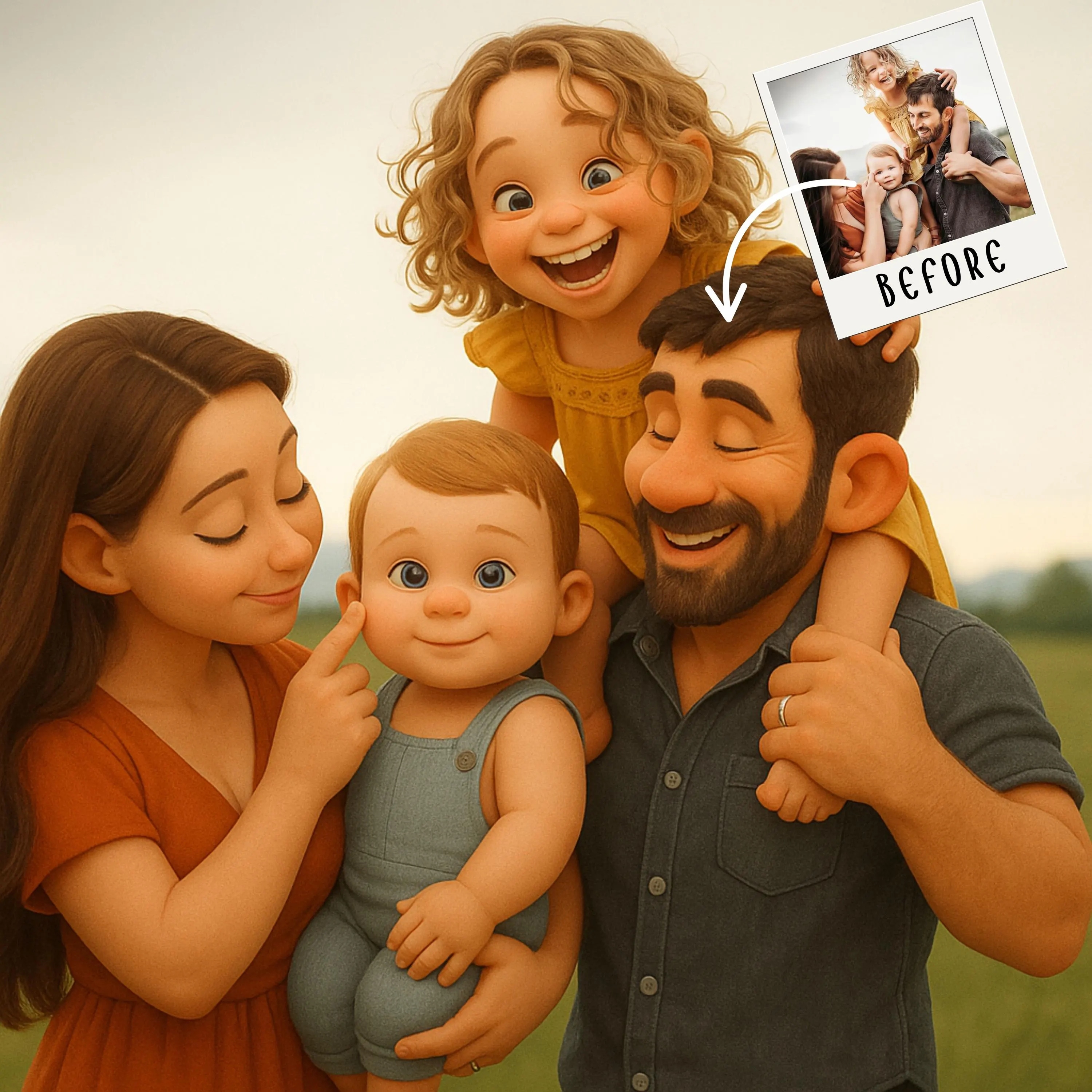 3D Printing Room - Custom 3D Cartoon Style Portrait from