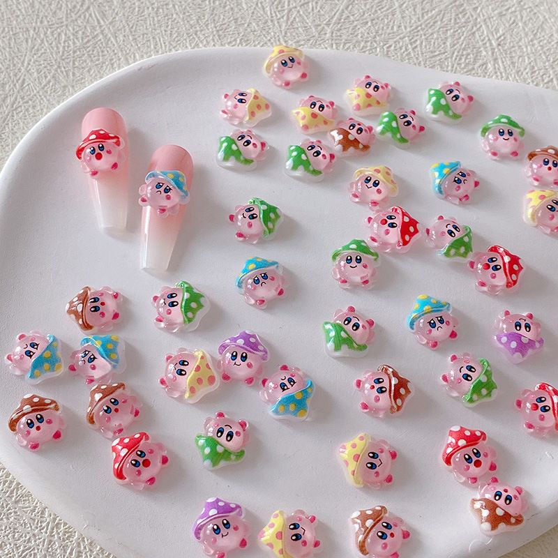 3D Printing Design - 2/10/20pcs Kirby Nail Charms 3D Resin