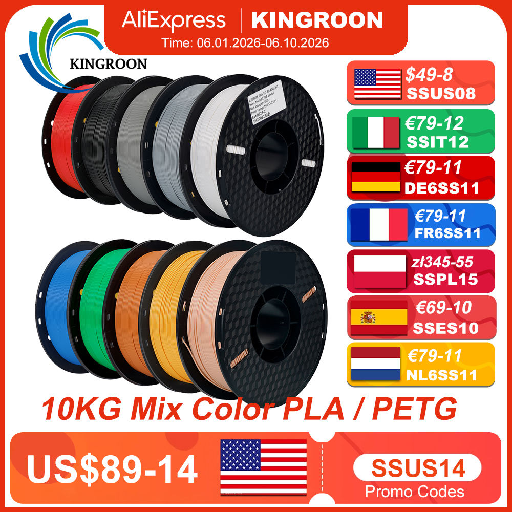 3D Printing Fdm - KINGROON 22LBS PETG or PLA filament