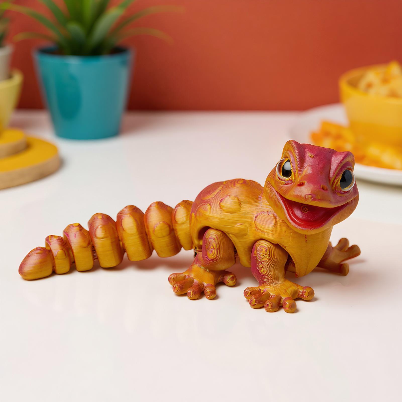 3D Printed Gecko Figurine Liza - 3D Printing Mockup avis et prix