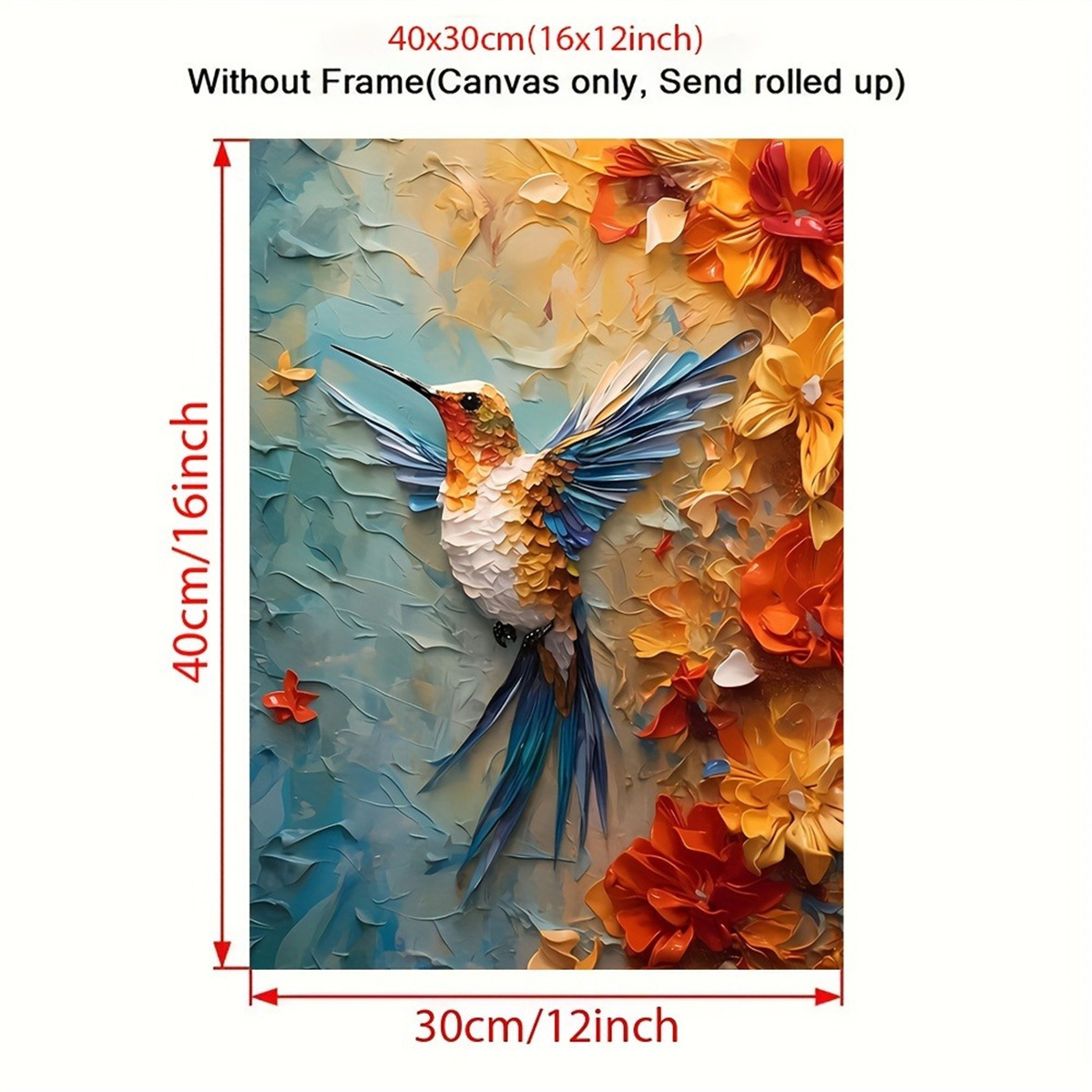 Vibrant Hummingbird & Floral 3 - 3D Printing Room avis et prix