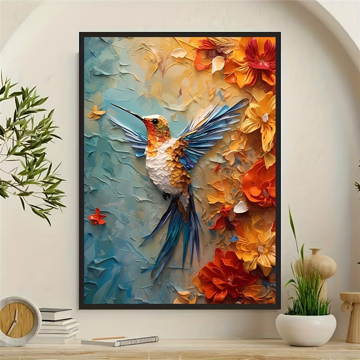 Vibrant Hummingbird & Floral 3 - 3D Printing Room avis et prix