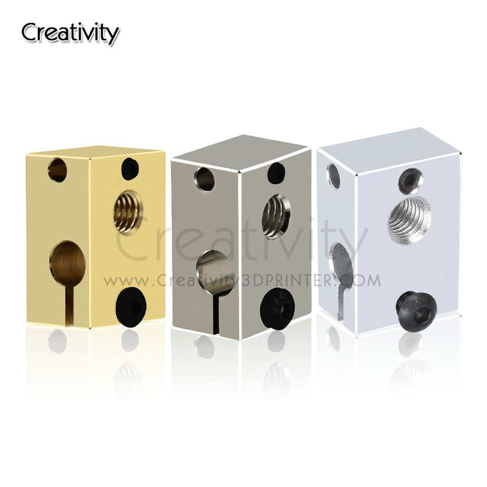 V6 PT100 Heater Block Plated C - 3D Printing Titanium avis et prix