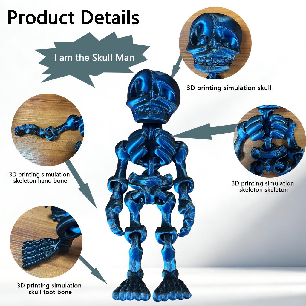 3D Printed Skull Man Statue, U - 3D Printing Mockup avis et prix