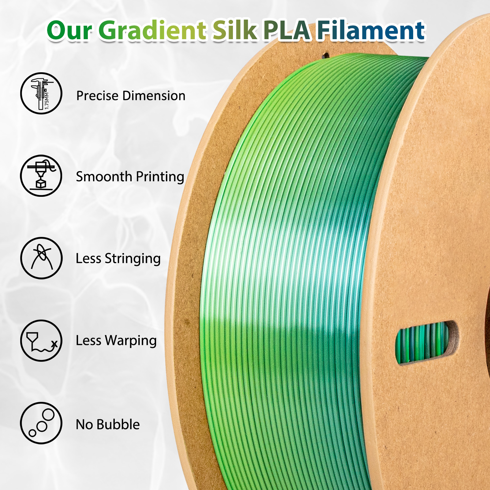 Silk Rainbow PLA Filament 1.75 - 3D Printing Fdm avis et prix