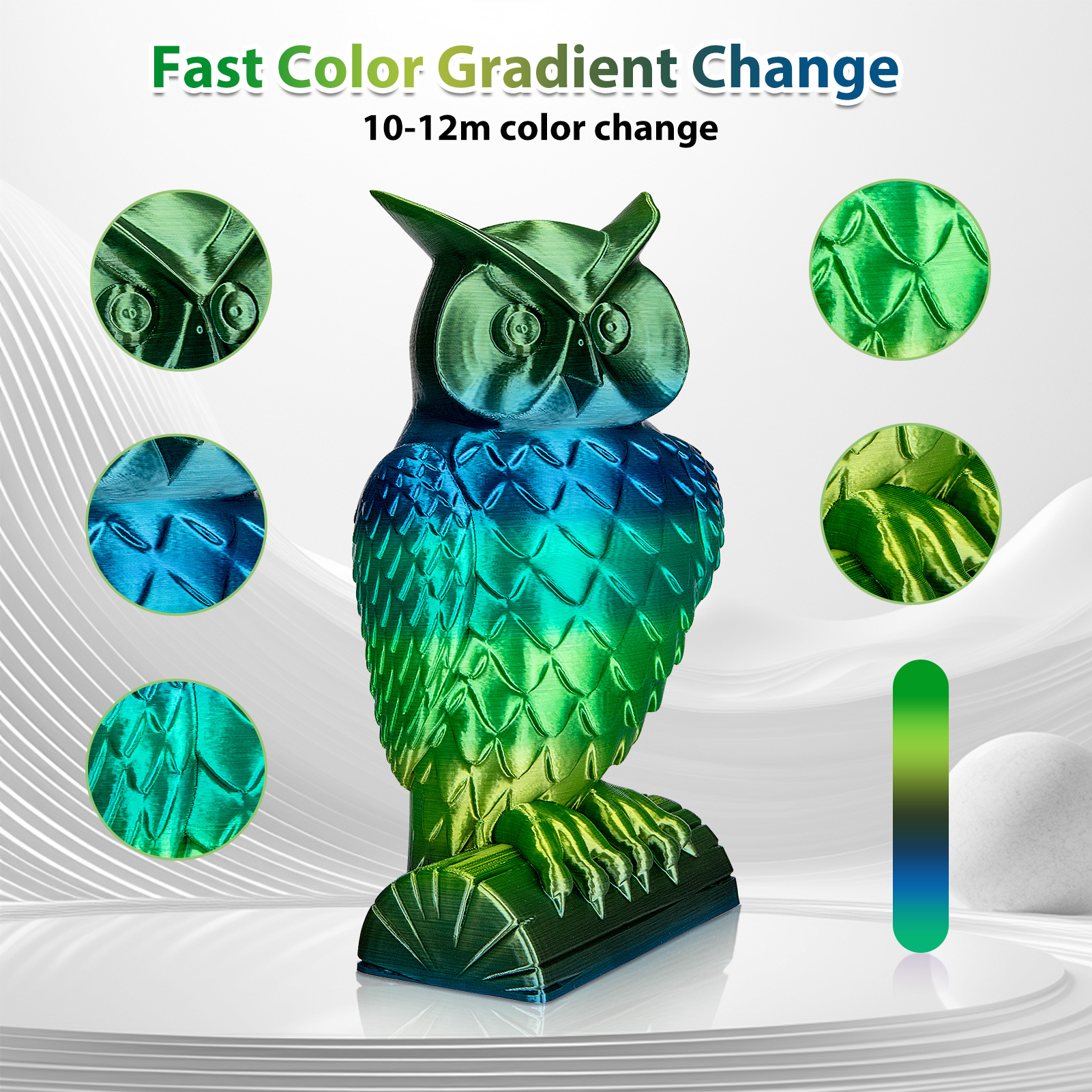 Silk Rainbow PLA Filament 1.75 - 3D Printing Fdm avis et prix