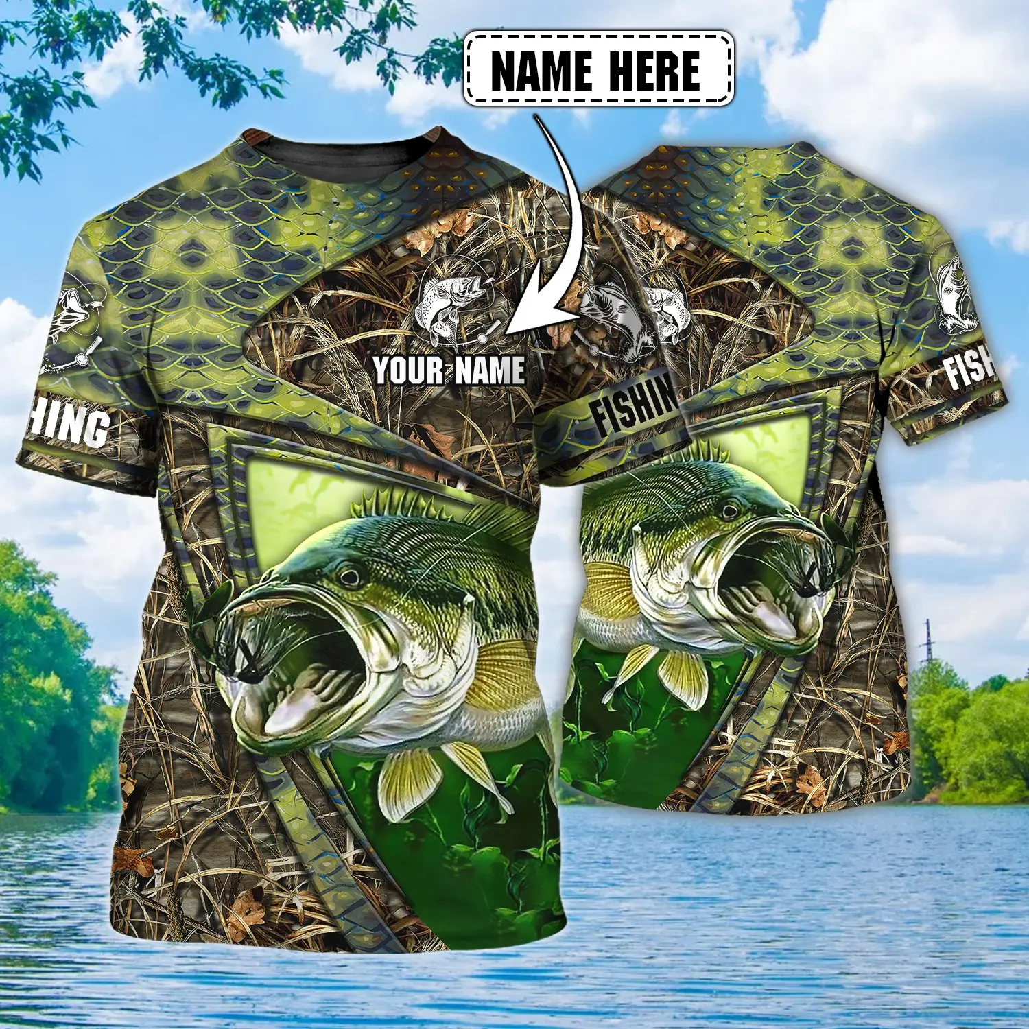 Bass Fishing Personalized Name - 3D Printing Name avis et prix