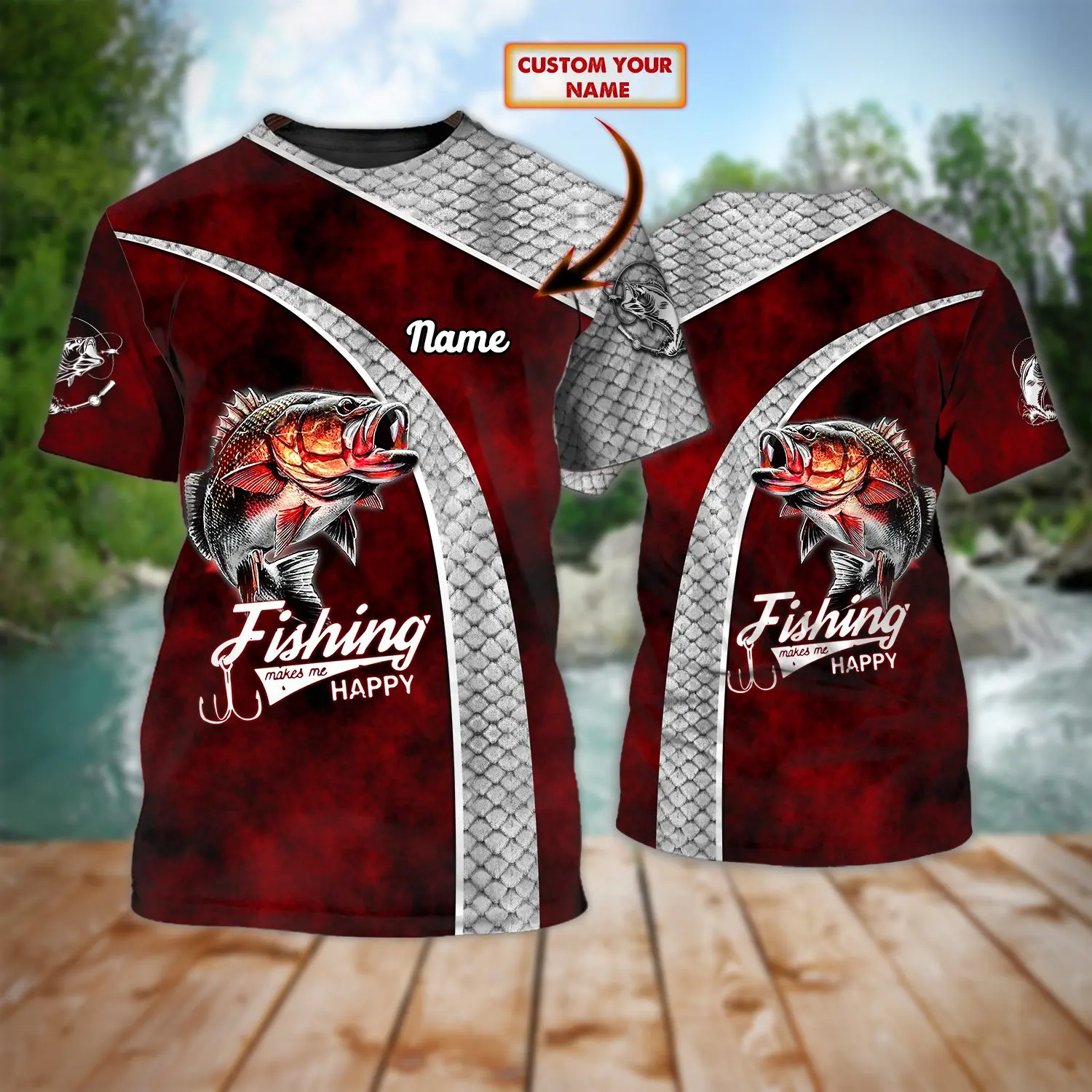 Bass Fishing Personalized Name - 3D Printing Name avis et prix