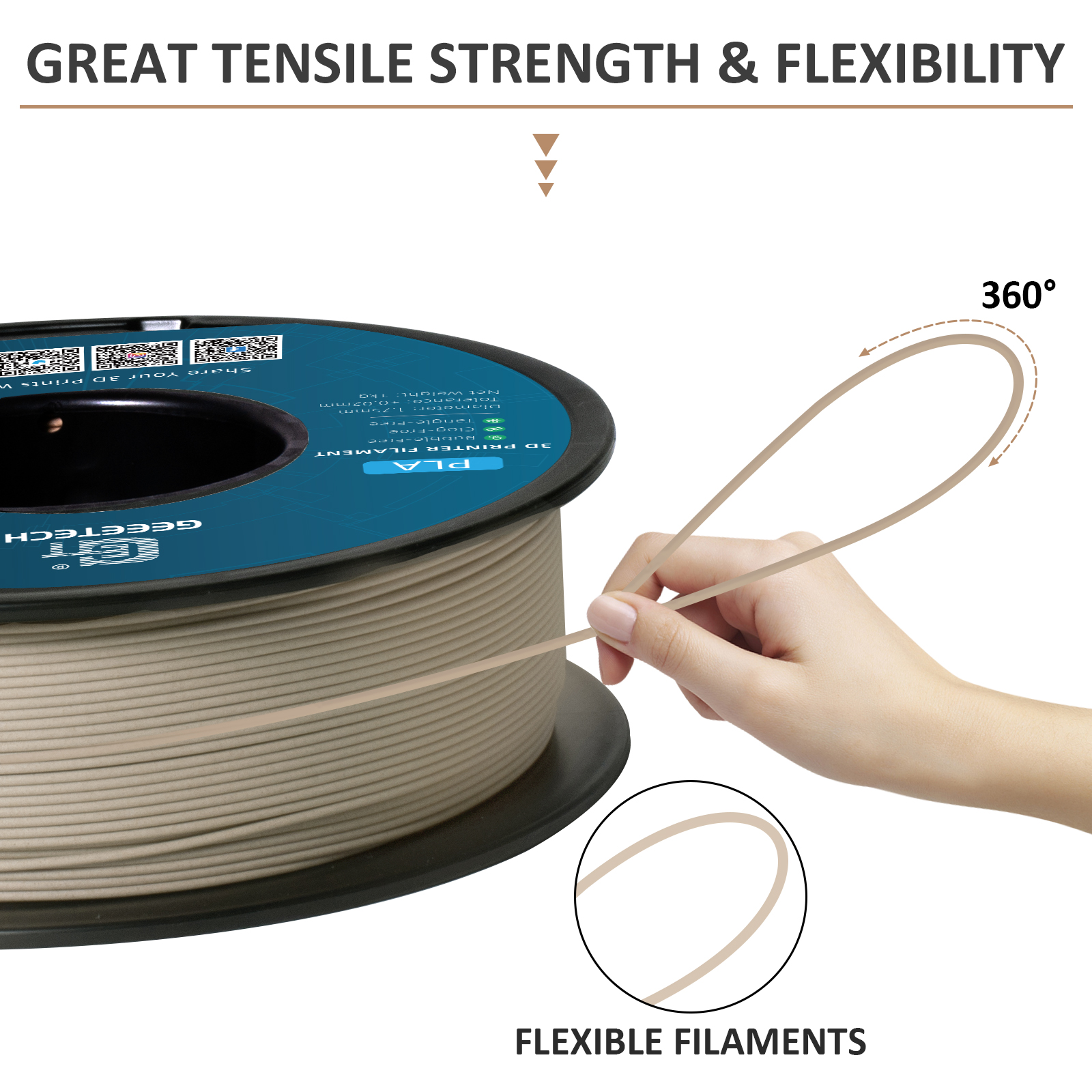 Geeetech Wood PLA 5kg 1.75mm F - 3D Printing Warehouse avis et prix