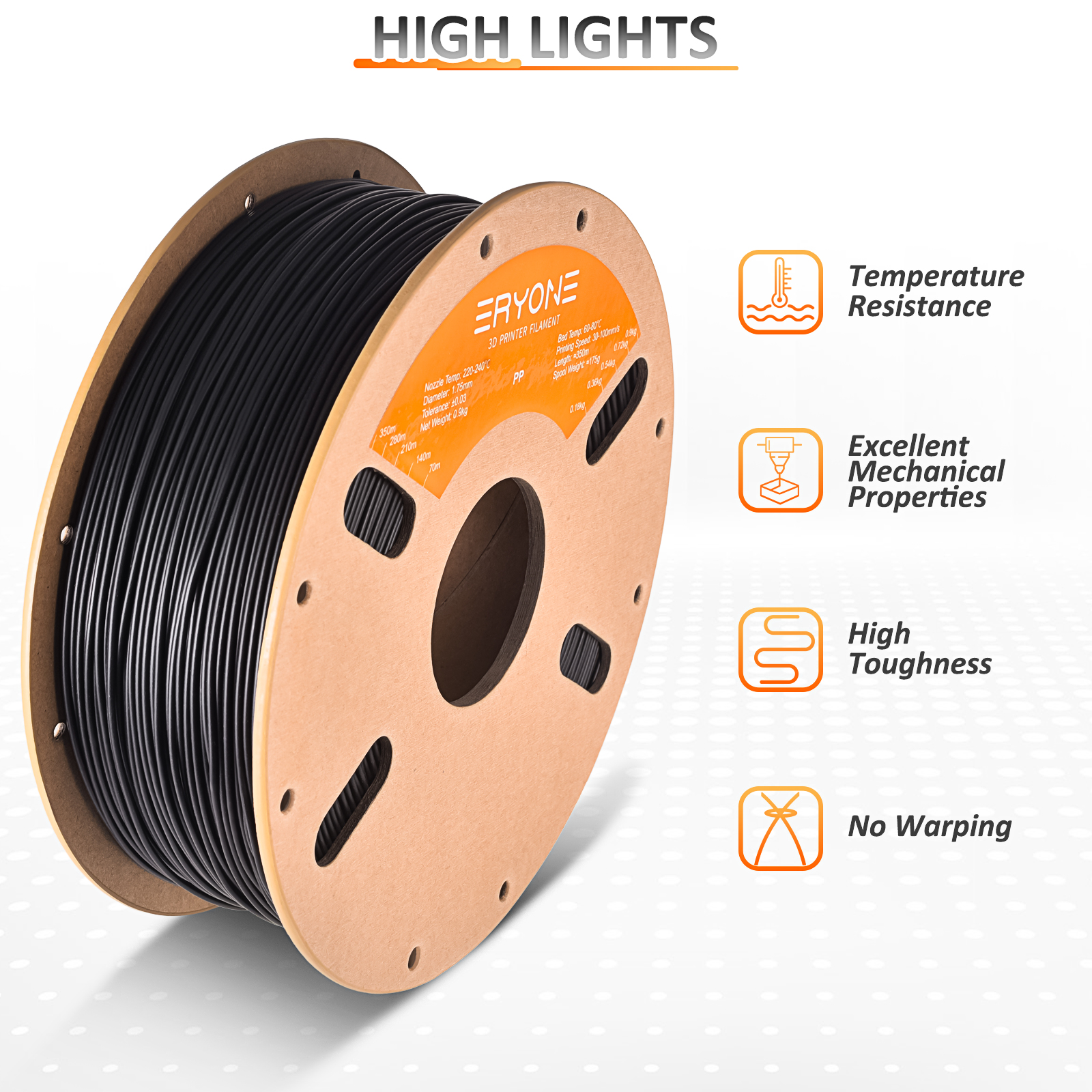 ERYONE Promotion PP Filament E - 3D Printing Fdm avis et prix