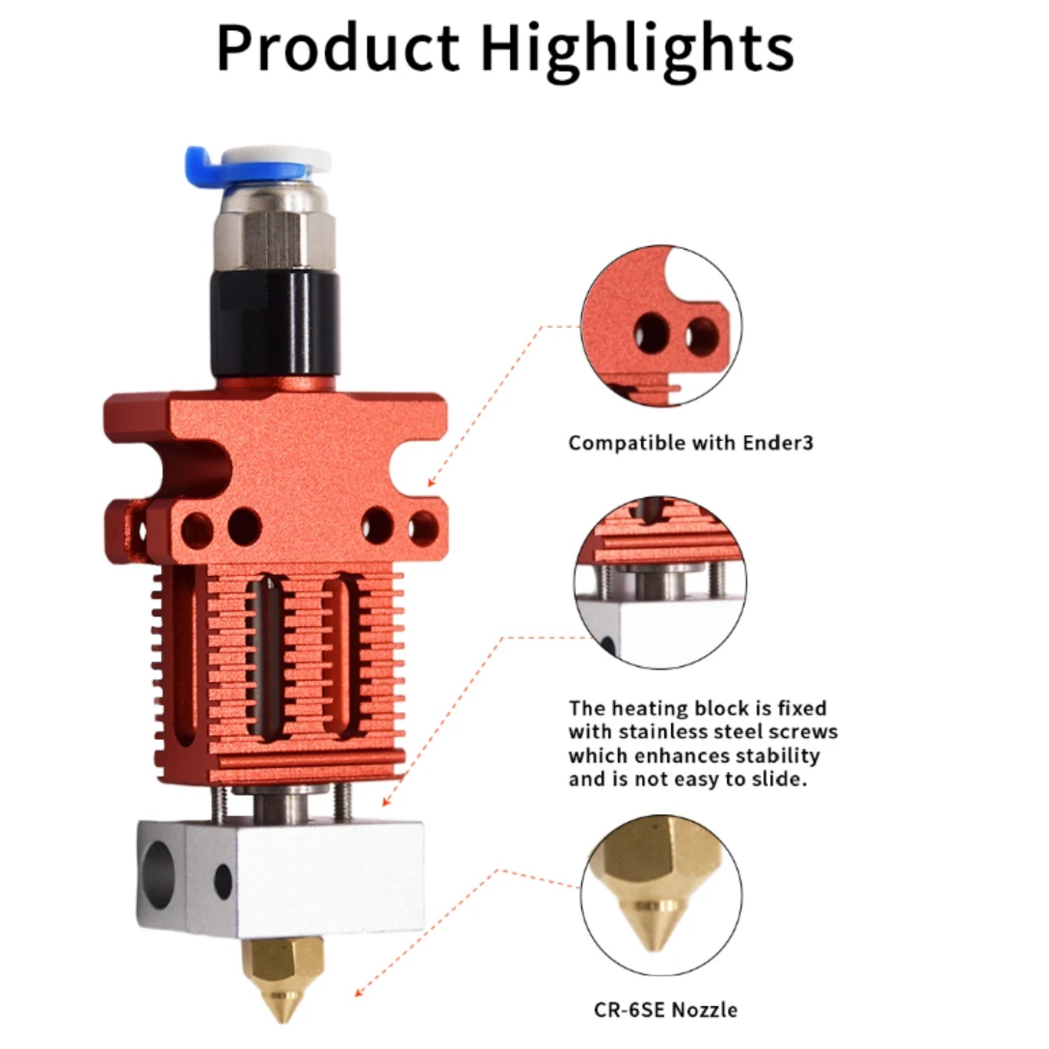 Creality CR-6 SE Hotend Kit, A - 3D Printer Hotend Kit avis et prix