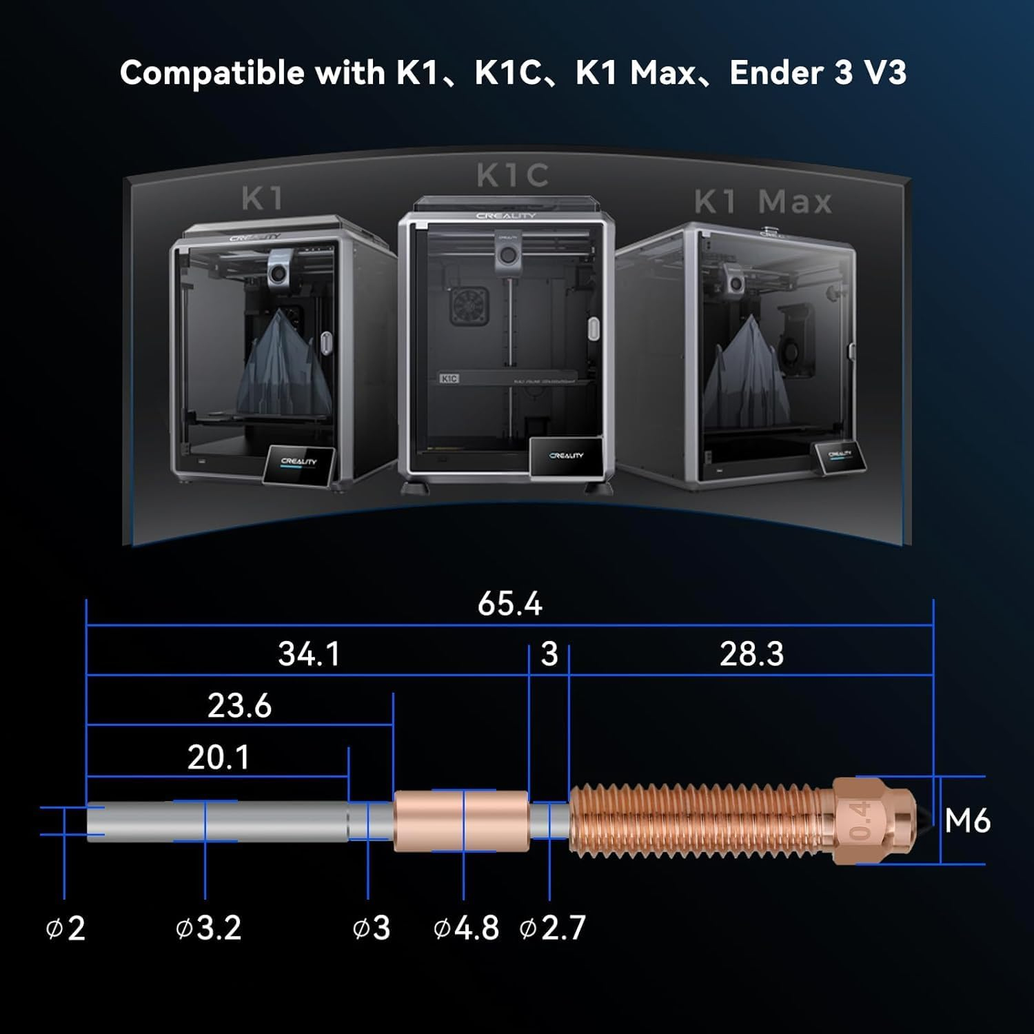 New Upgraded Nozzle for Creali - 3D Printing Titanium avis et prix