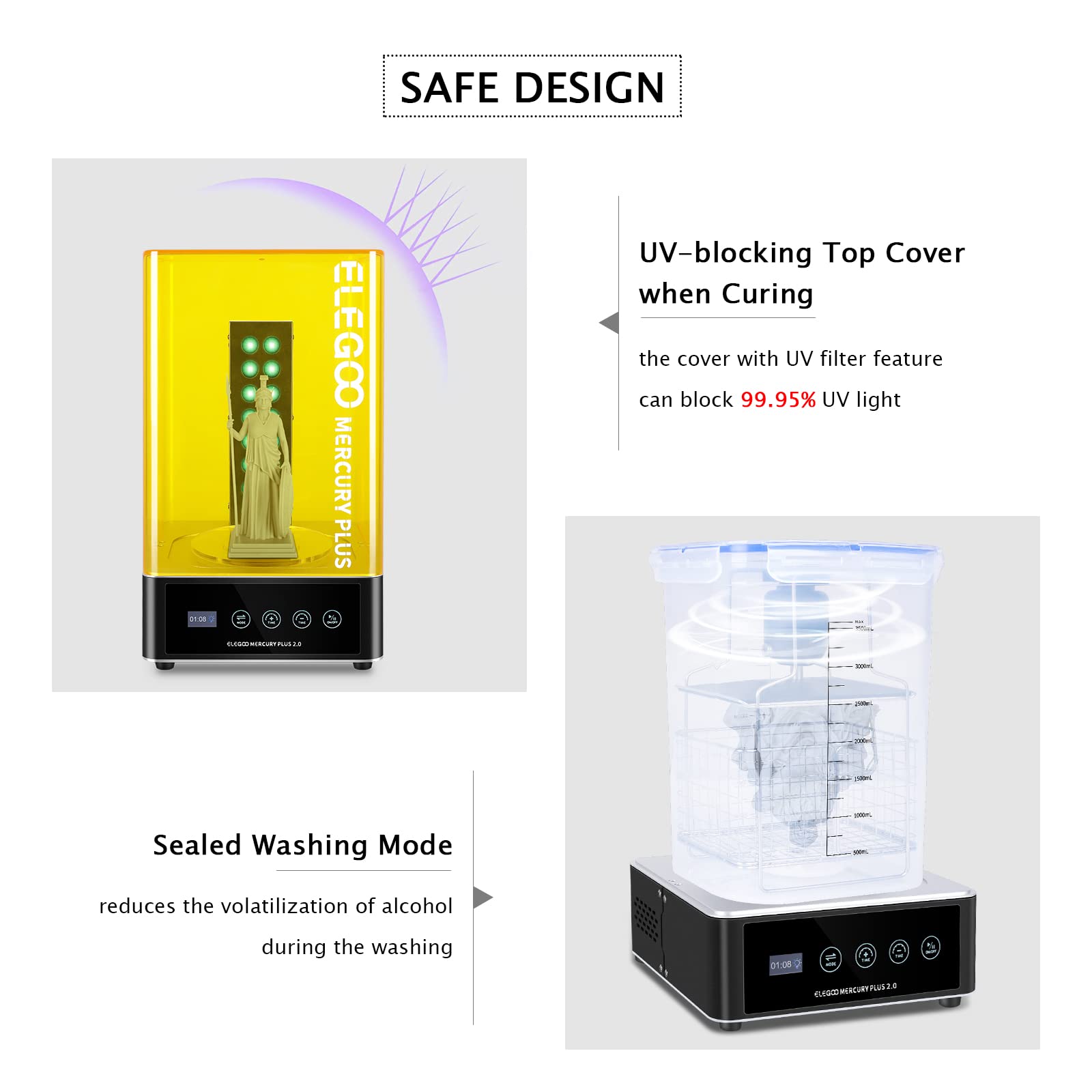 ELEGOO   Plus 2.0 Wash and Cur - Resin Curing Station avis et prix