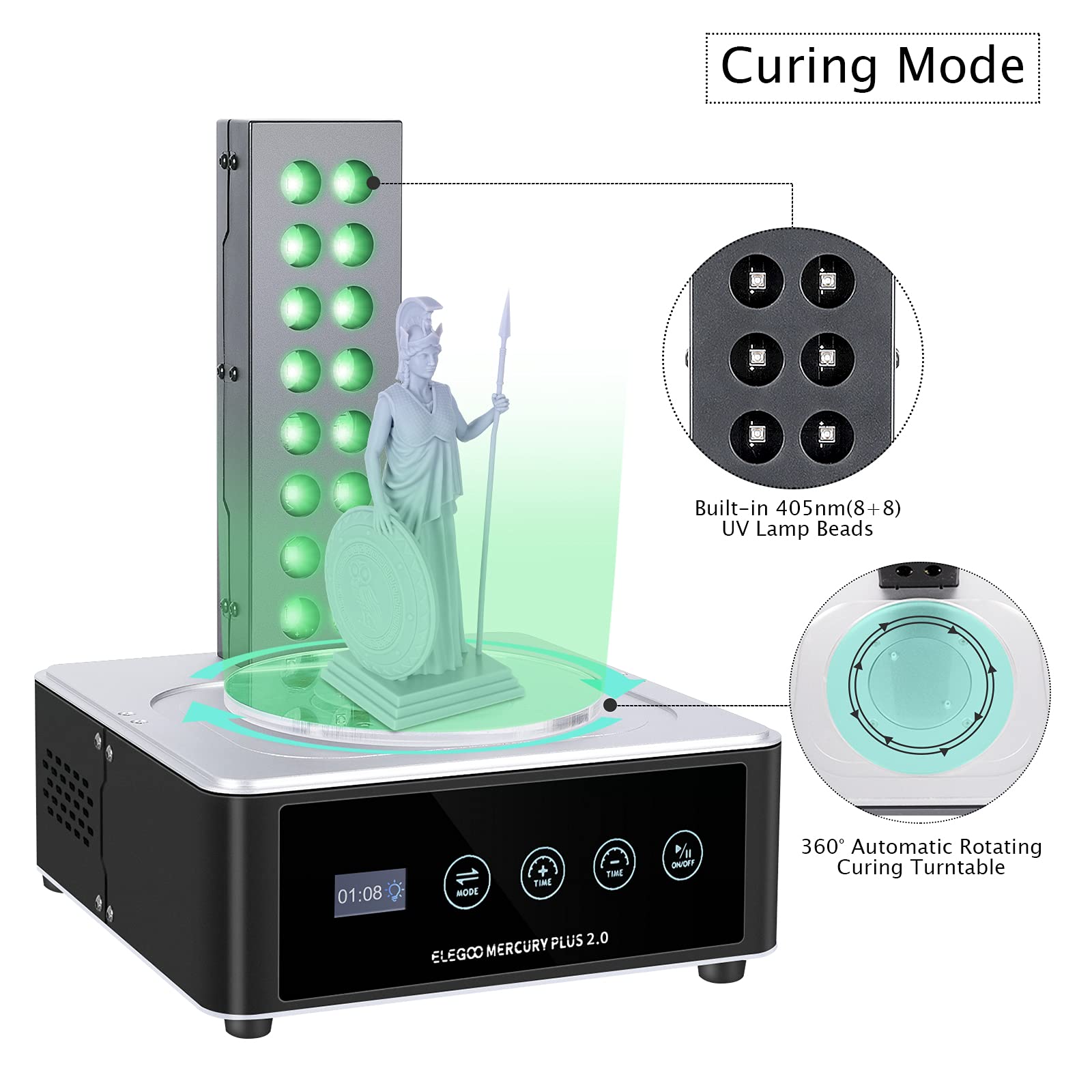 ELEGOO   Plus 2.0 Wash and Cur - Resin Curing Station avis et prix