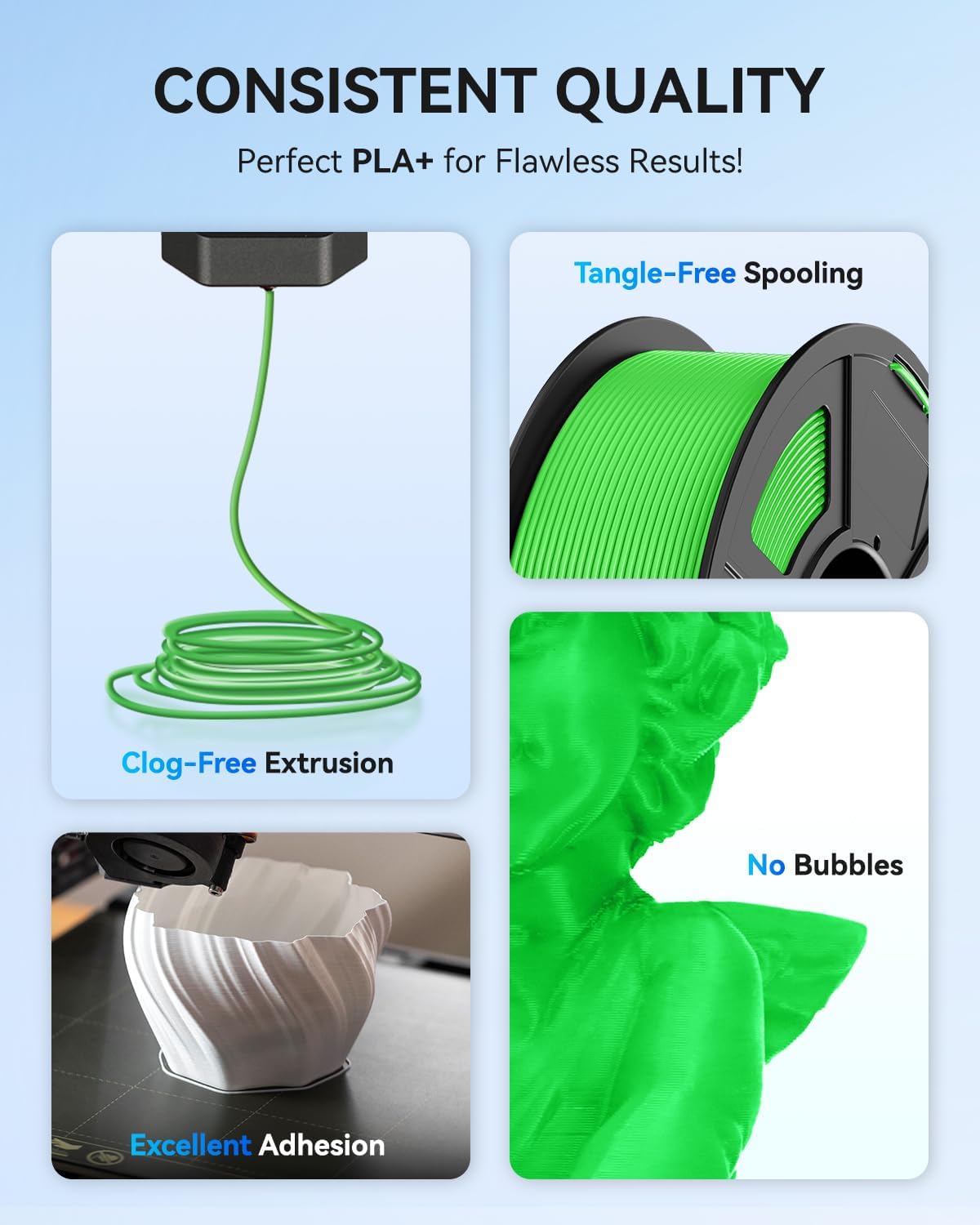 TECBEARS PLA+ Filament 3 Rolls - 3D Printing Fdm avis et prix