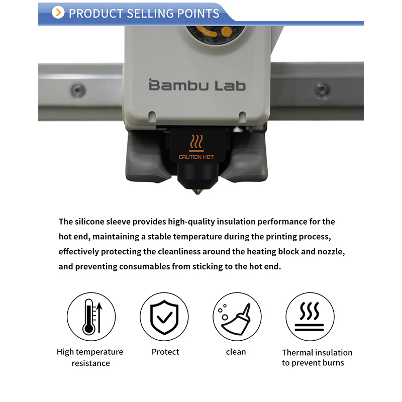 For Bambu lab A1 Silicone Sock - 3D Printer Hotend Kit avis et prix
