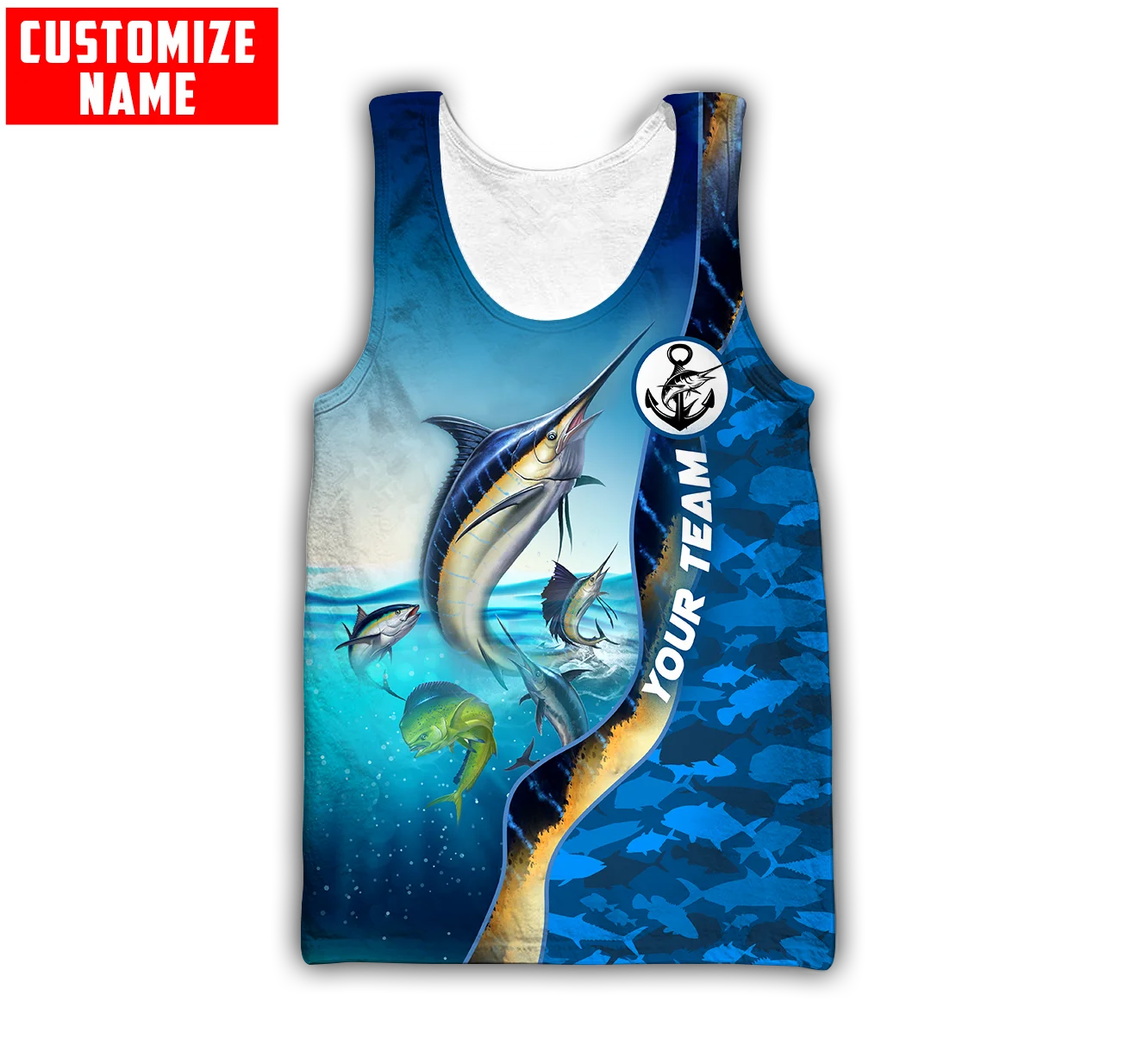 Custom name Mahi mahi fishing  - 3D Printing Name avis et prix