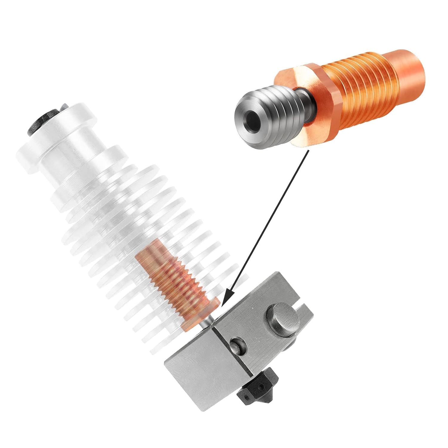 2PCS E3D V6 Hotend Heatbreak A - 3D Printing Titanium avis et prix