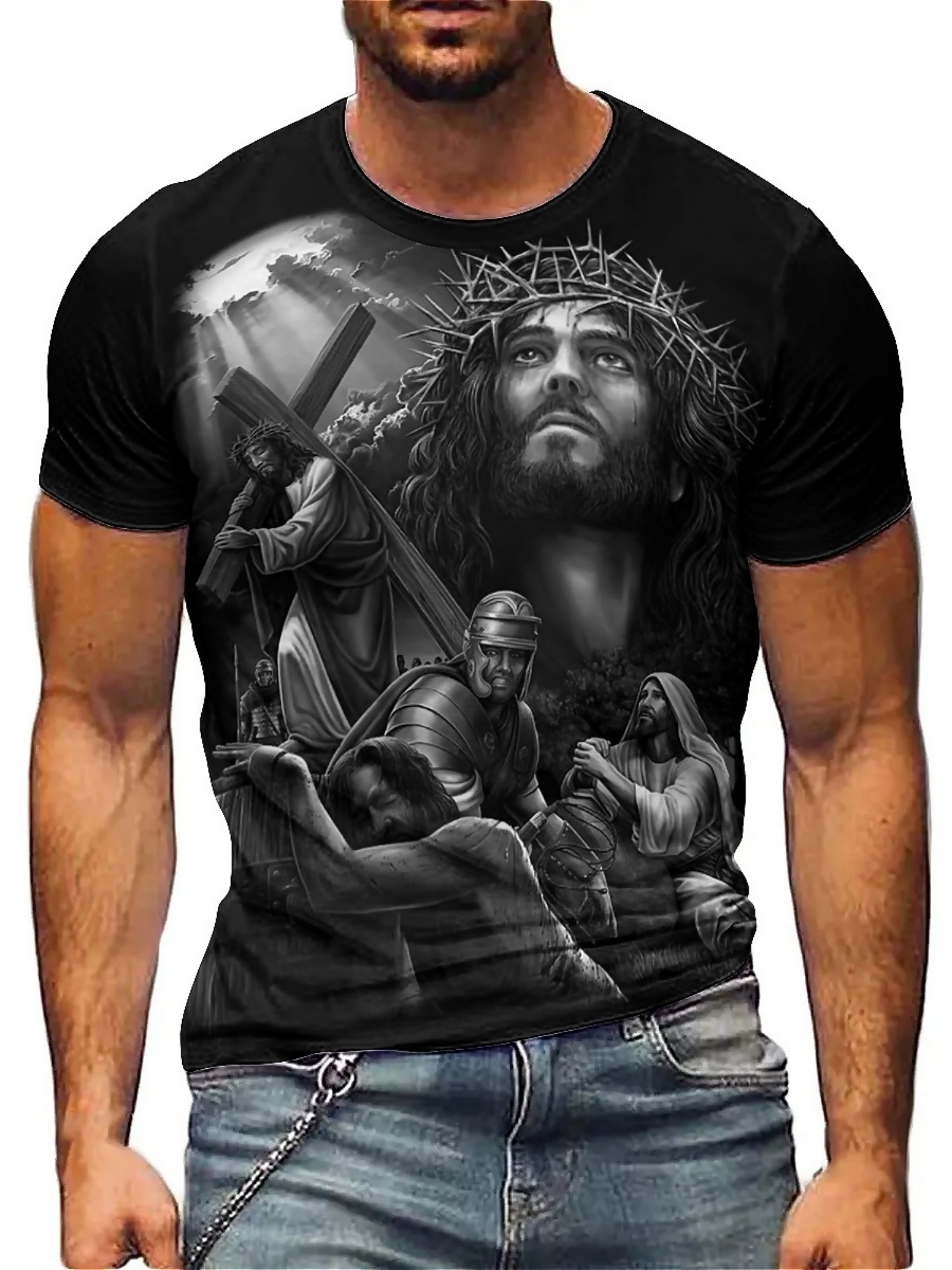 Men'S Plus Size Jesus 3D Print - 3D Printing Design avis et prix