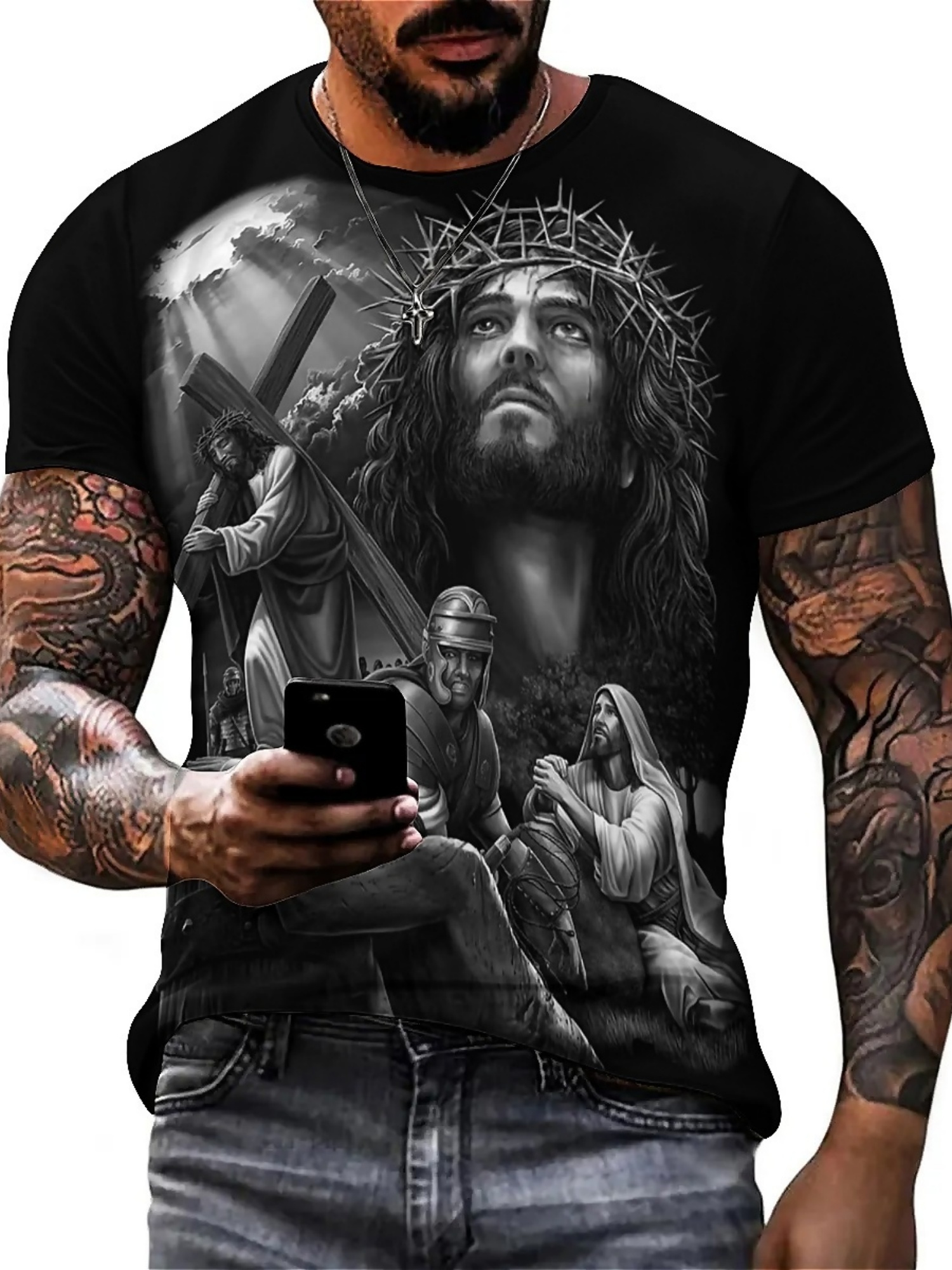 Men'S Plus Size Jesus 3D Print - 3D Printing Design avis et prix