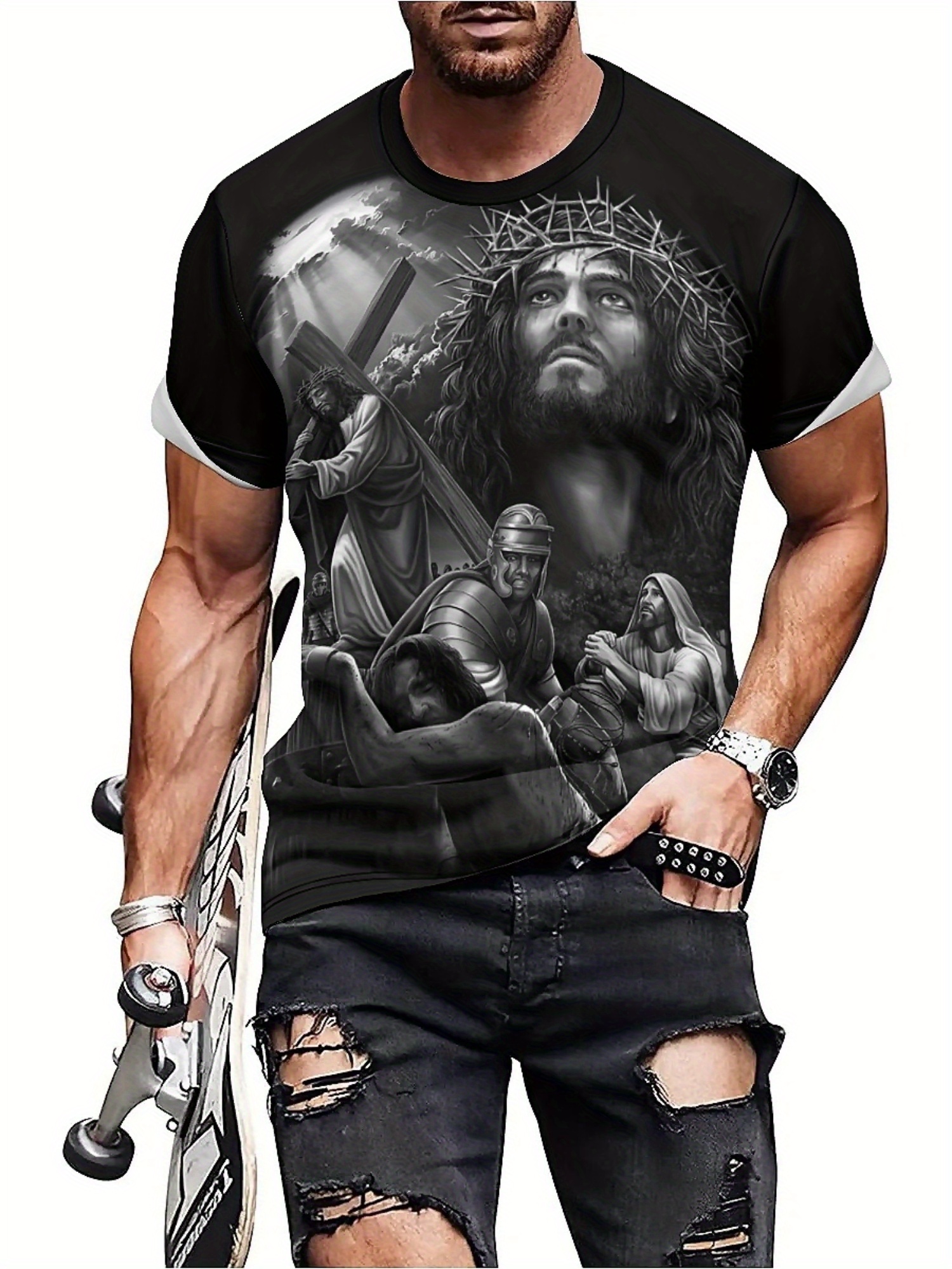 Men'S Plus Size Jesus 3D Print - 3D Printing Design avis et prix