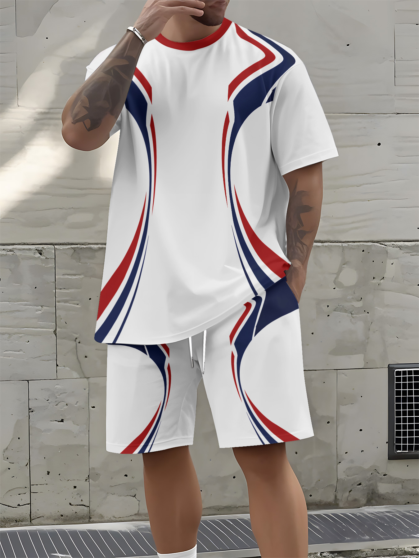 2026 Summer New Men's Short-Sl - 3D Printing Design avis et prix