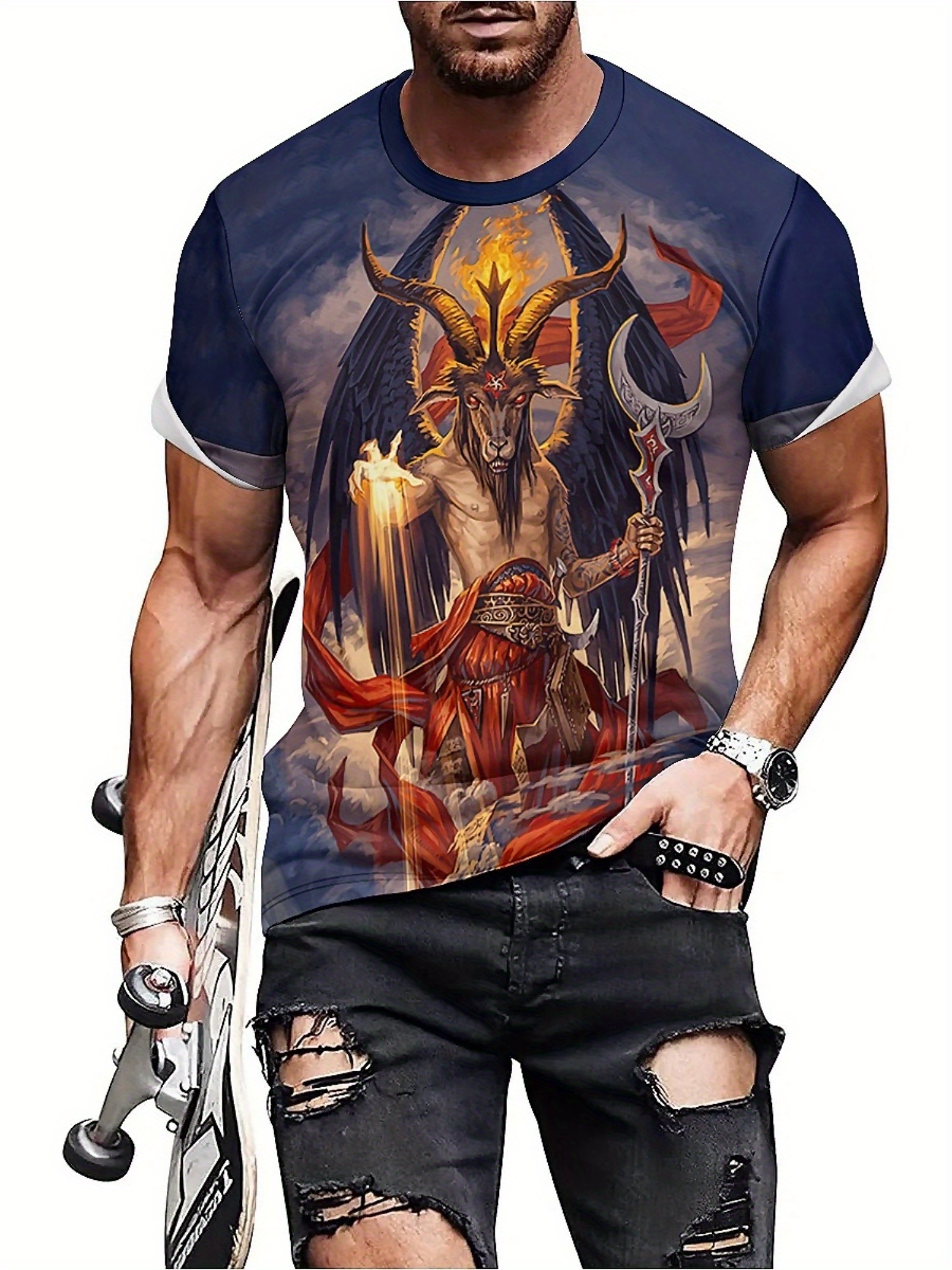 Men's 3D Demon Print T-Shirt | - 3D Printing Design avis et prix