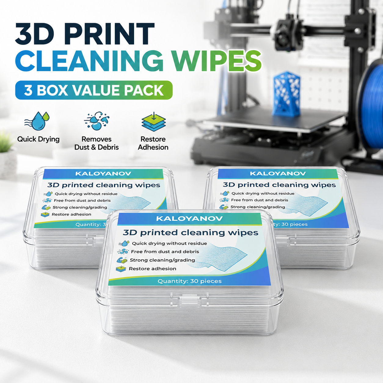 3D Printer Bed Cleaning Wipes  - 3D Printing Fdm avis et prix