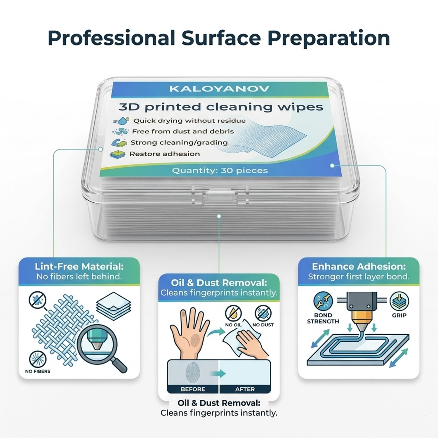 3D Printer Bed Cleaning Wipes  - 3D Printing Fdm avis et prix