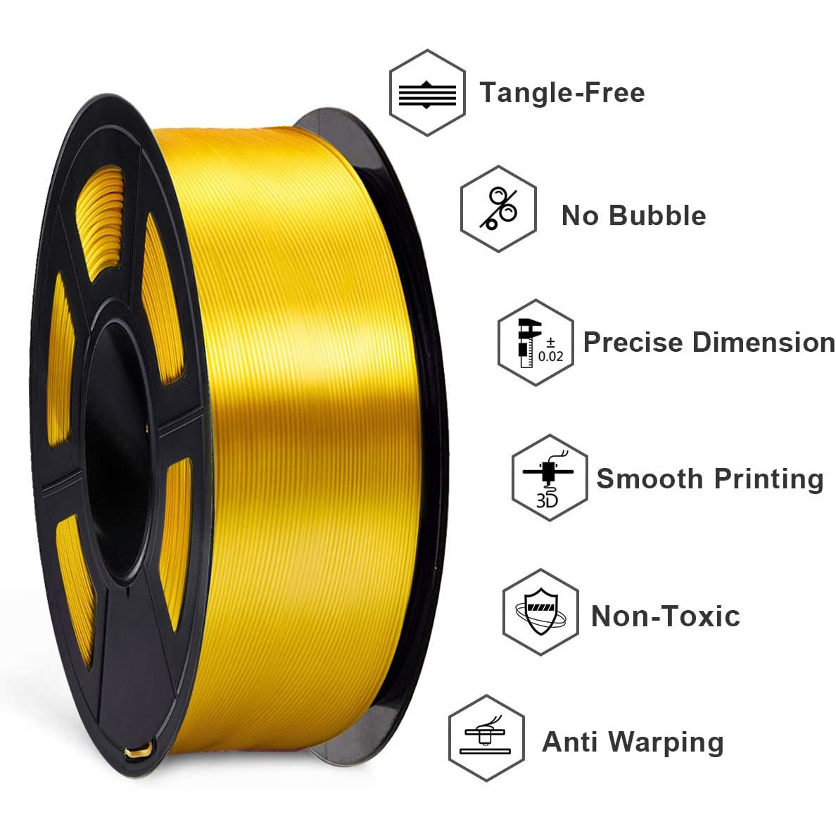 PLA Silk Gold 3D Print Filamen - 3D Printing Fdm avis et prix
