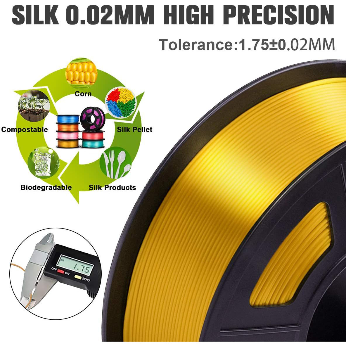 PLA Silk Gold 3D Print Filamen - 3D Printing Fdm avis et prix